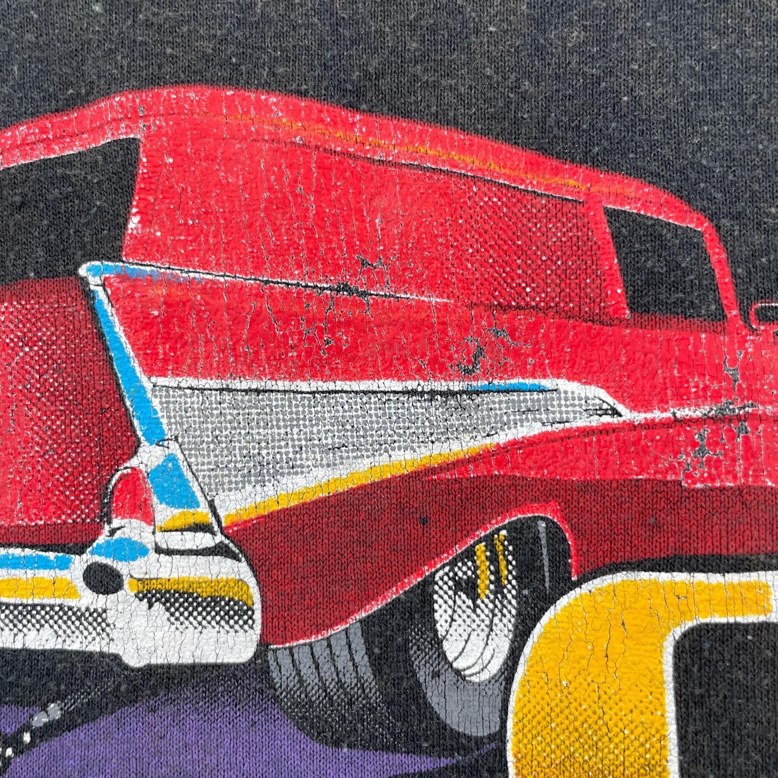 半袖Tシャツ 80s Chevrolet Hot rod 黒(M) M ブラック