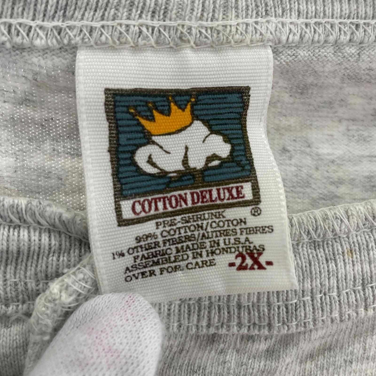 半袖Tシャツ COTTON DELUXE 90s AP USA ヘンリ? 灰(2XL) グレー