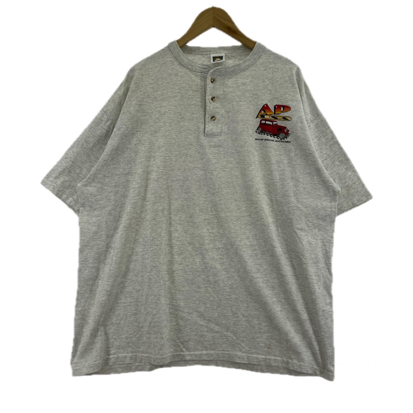 半袖Tシャツ COTTON DELUXE 90s AP USA ヘンリ? 灰(2XL) グレー