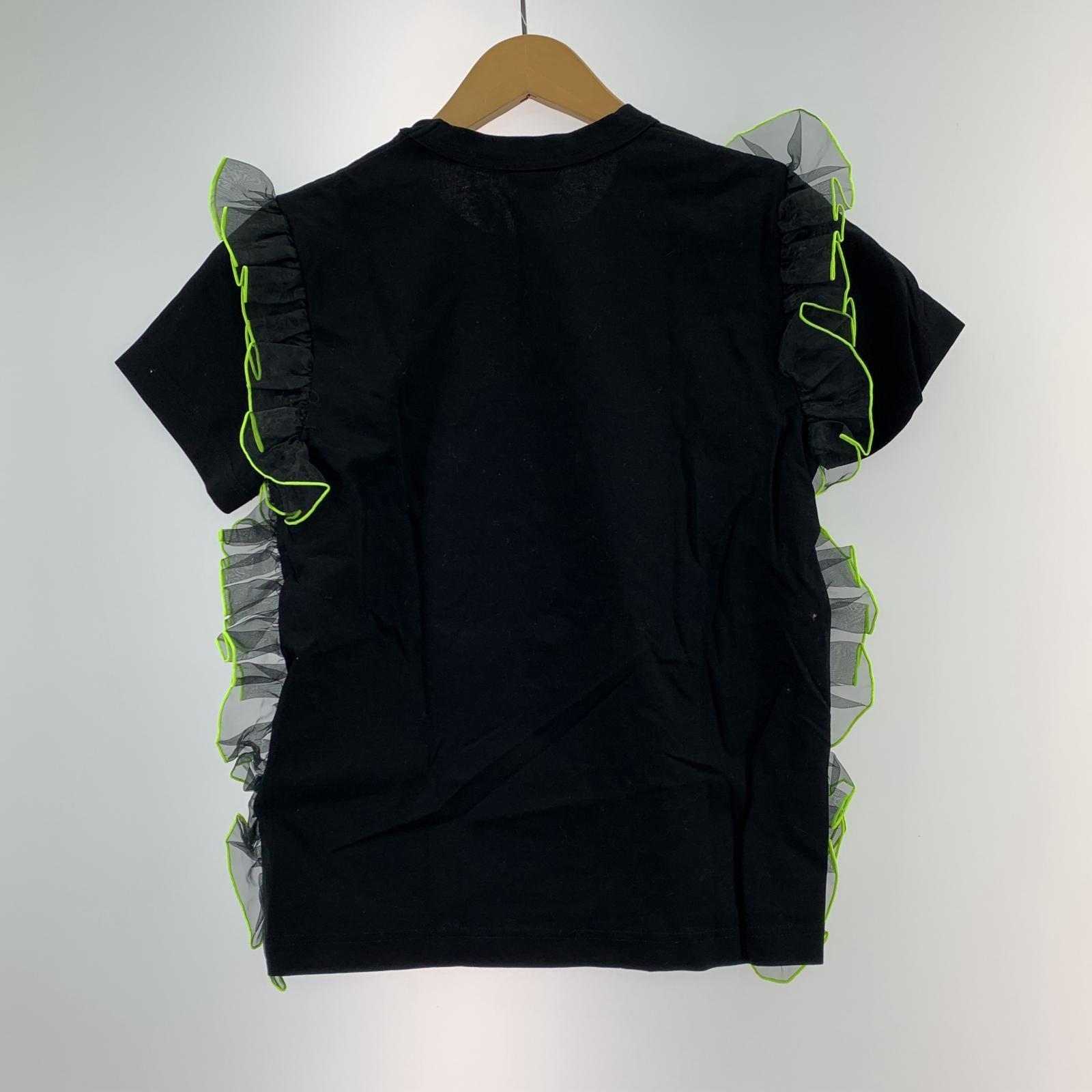 半袖Tシャツ noir kei ninomiya/袖フリル/BLK S ブラック