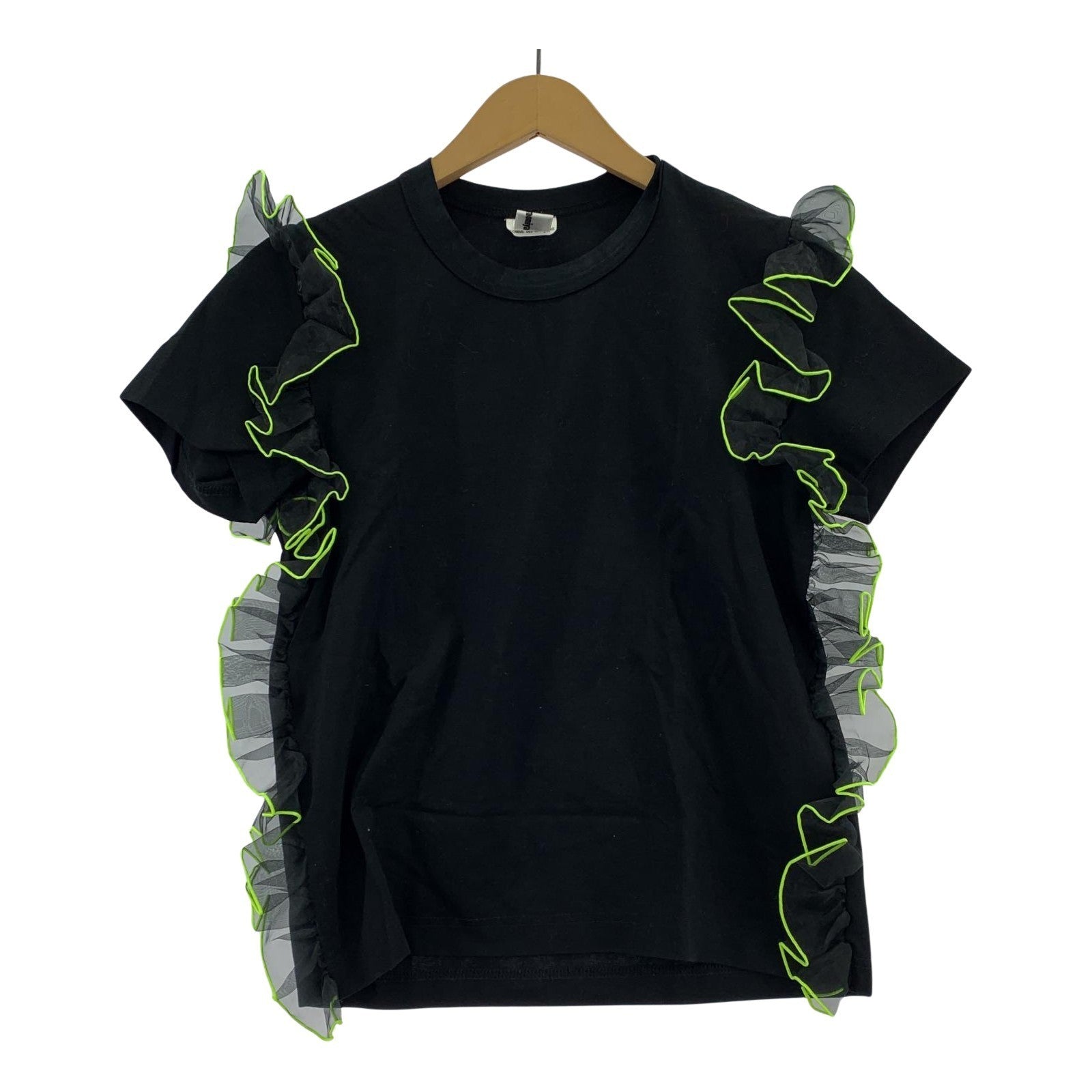 半袖Tシャツ noir kei ninomiya/袖フリル/BLK S ブラック