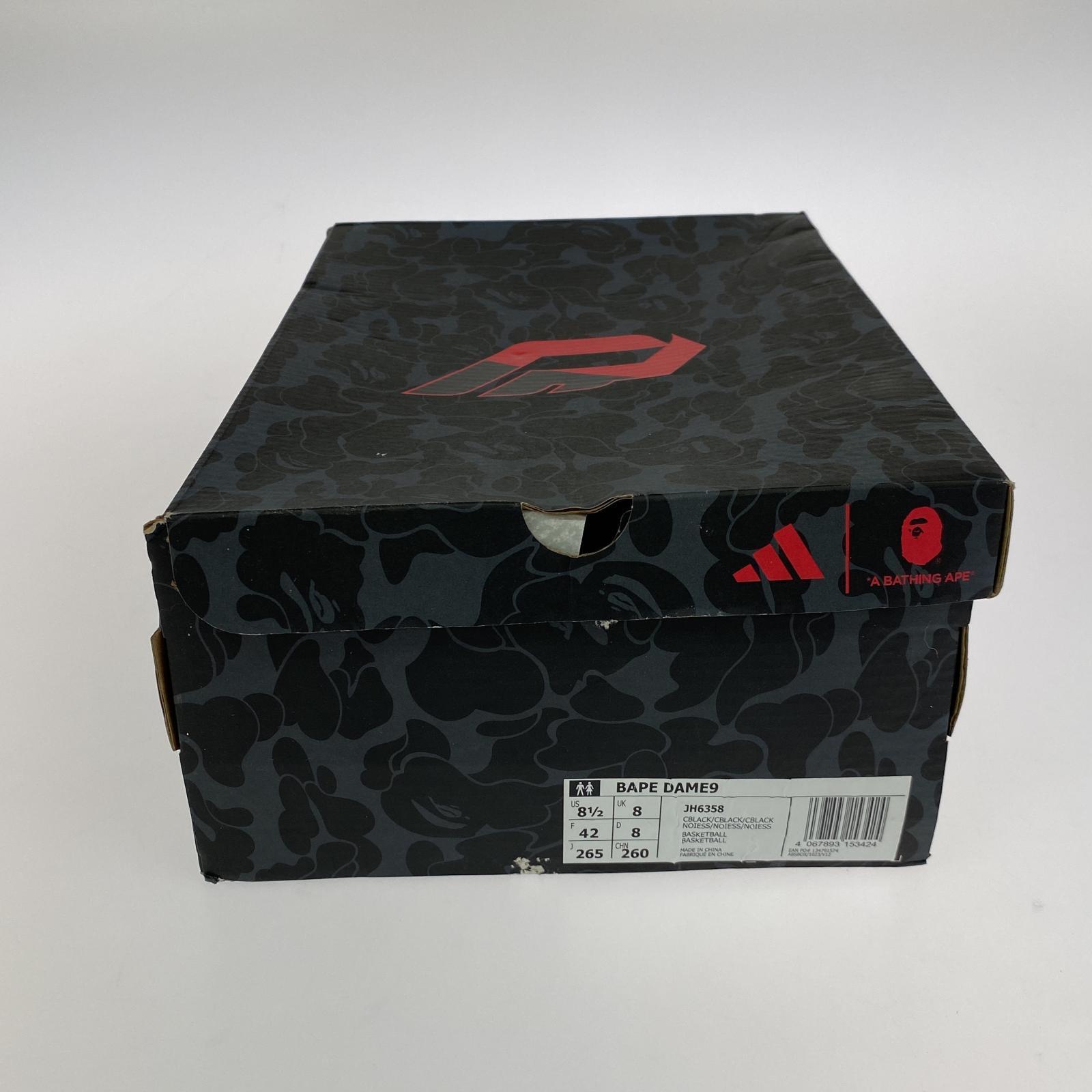 スニーカー ×A BATHING APER? Dame 9 "Core Black" 26.5cm (US8 1/2 UK8 EU43)