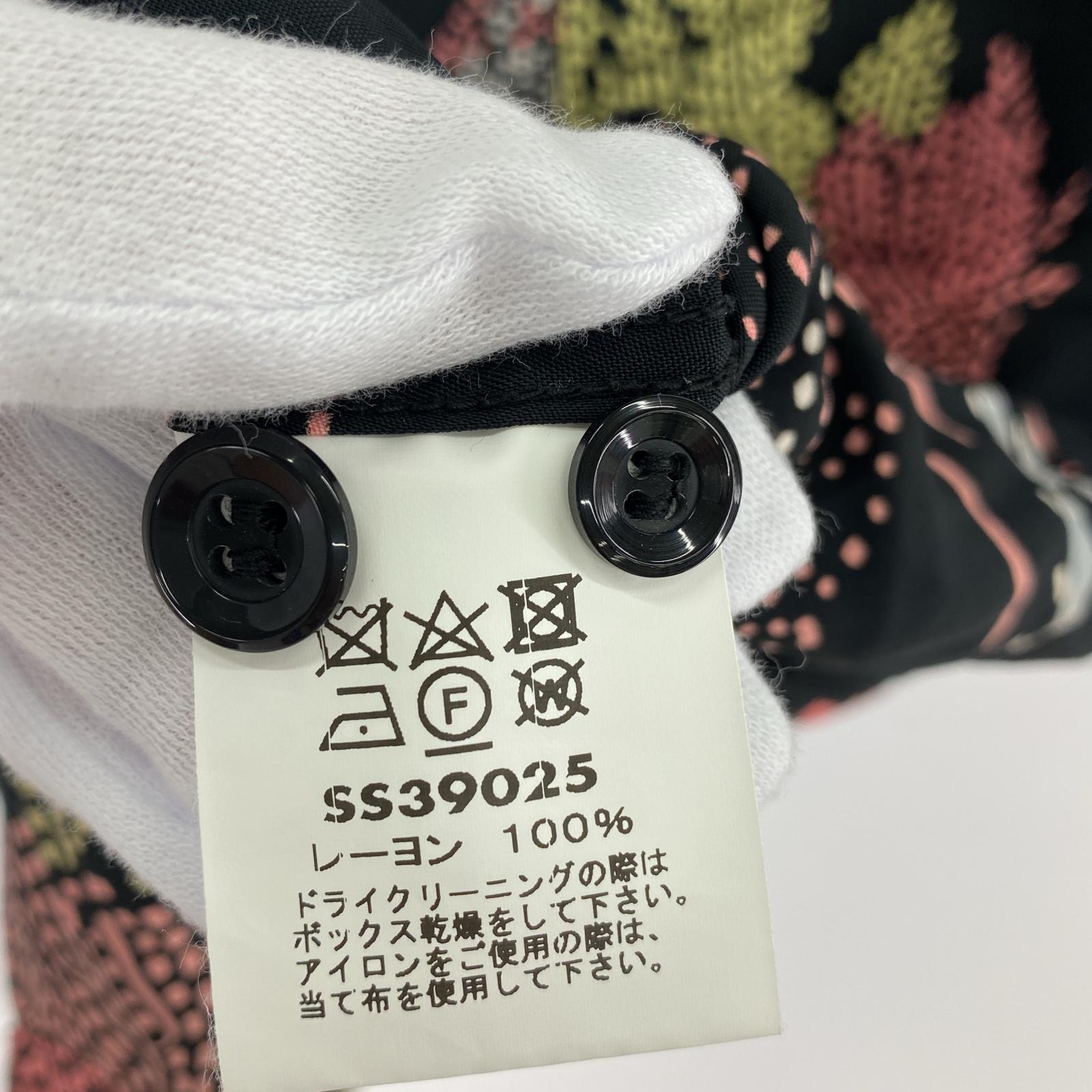 半袖シャツ RAYON HAWAIIAN SHIRT アロハシャツ SEAFAN M ブラック
