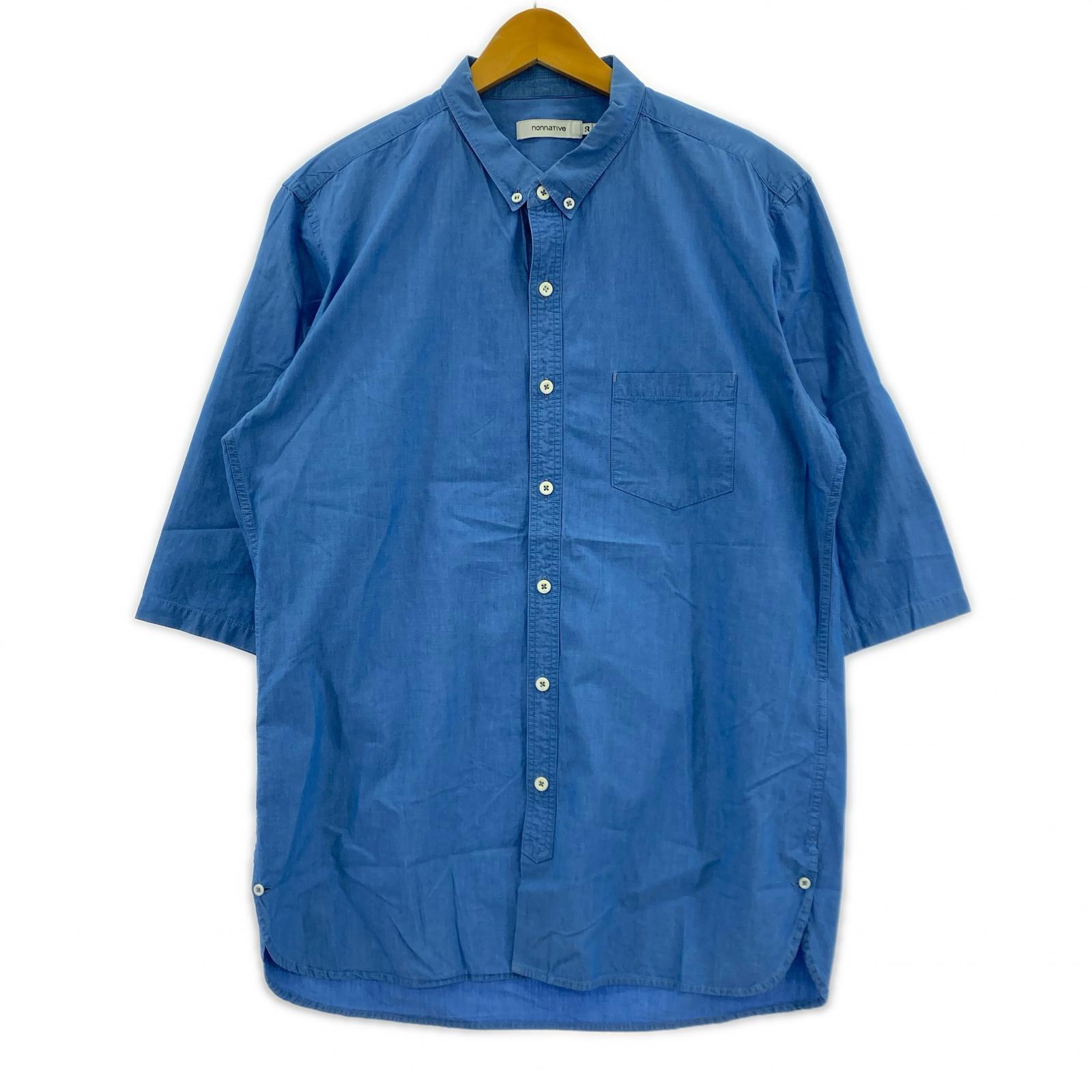 半袖シャツ B.D.SHIRT インディゴ (3) 3 ブルー