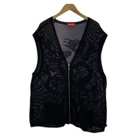 ニット 23SS ZIP UP SWEAT VEST 黒 (M) M ブラック