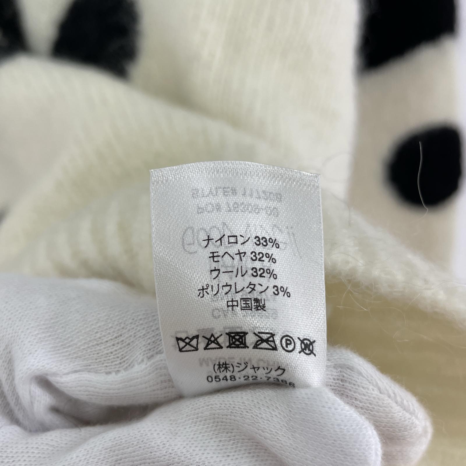 ニット 23AW DICE FUZZY CREW BLK/WHT M M