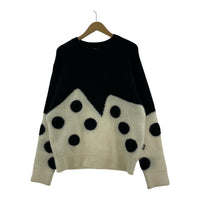 ニット 23AW DICE FUZZY CREW BLK/WHT M M