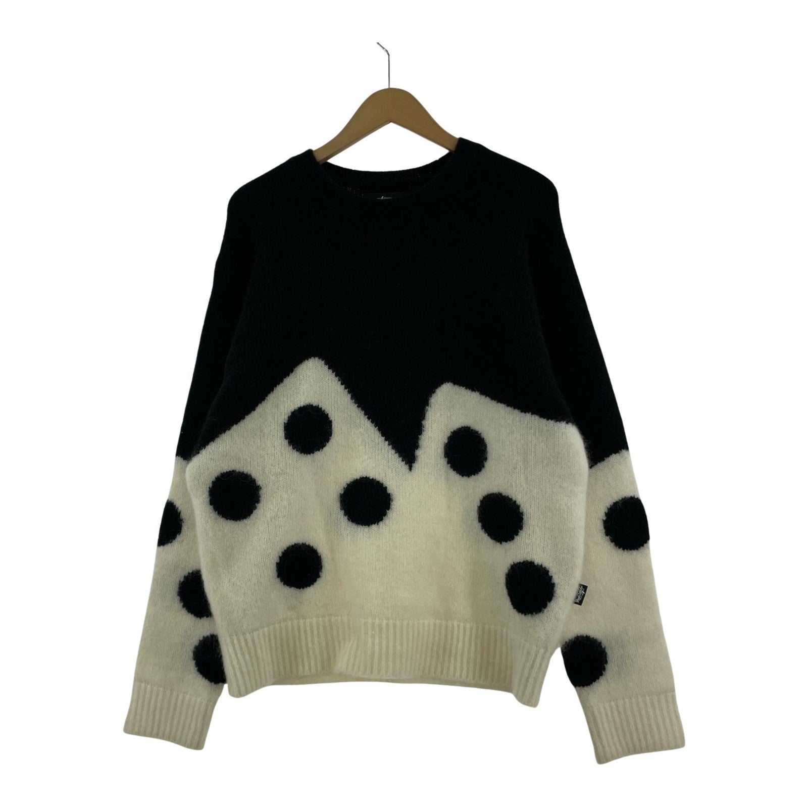 ニット 23AW DICE FUZZY CREW BLK/WHT M M