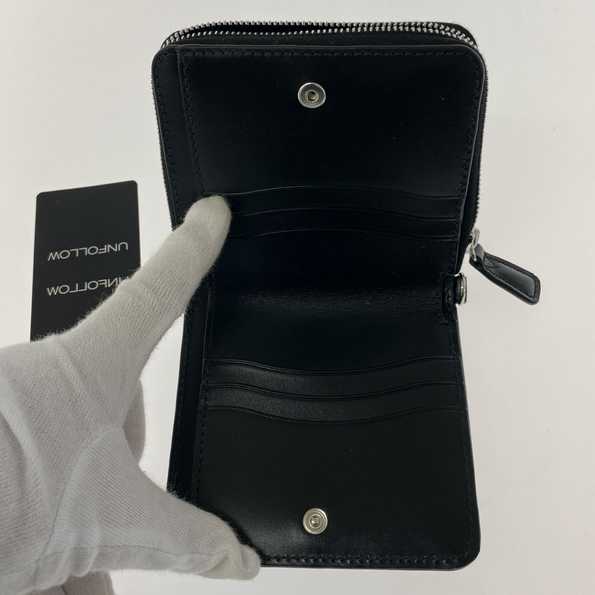 コンパクトウォレット RANSEL SQUARE ZIP WALLET BLK ブラック