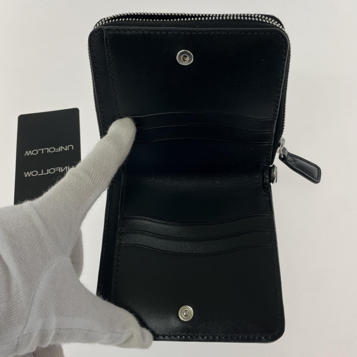 コンパクトウォレット RANSEL SQUARE ZIP WALLET BLK ブラック