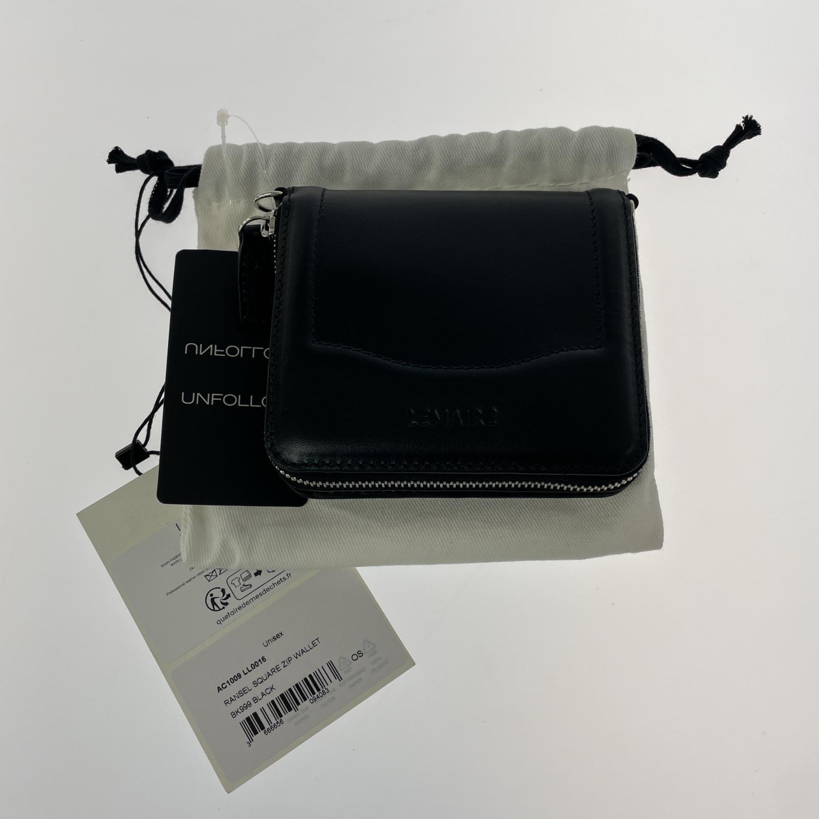 コンパクトウォレット RANSEL SQUARE ZIP WALLET BLK ブラック