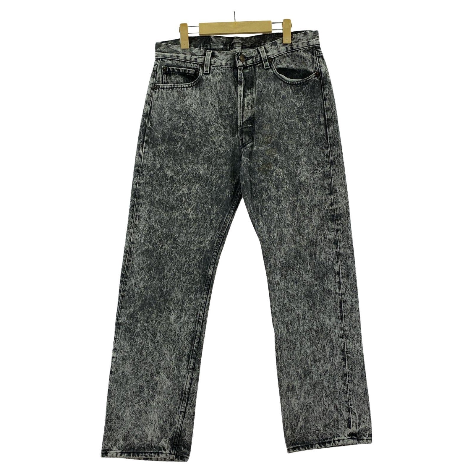 デニムパンツ 90s USA製 501 Chemical Wash BLK W34 34 ブラック