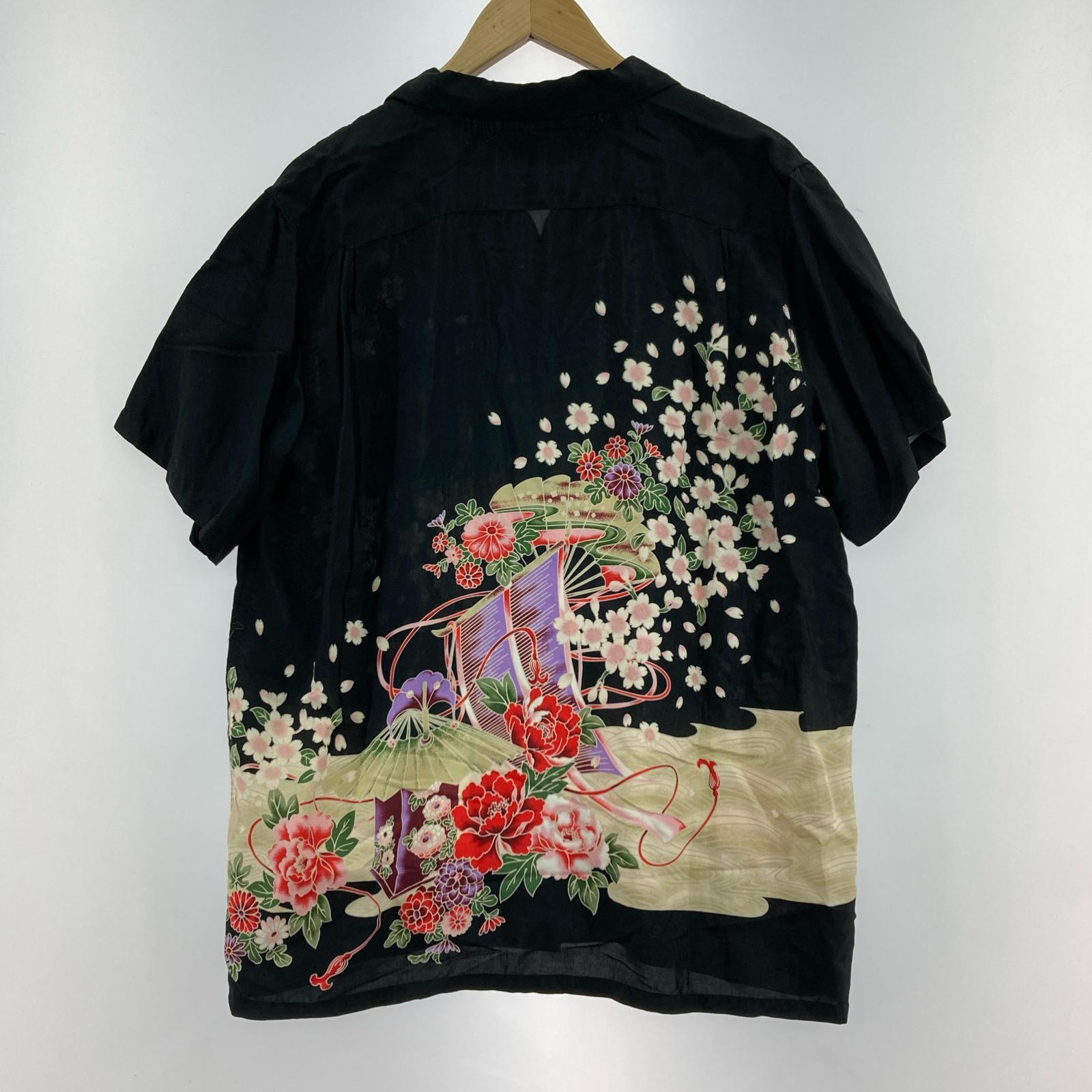 半袖シャツ IOLANI アロハシャツ 黒(L) L ブラック