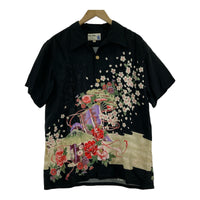 半袖シャツ IOLANI アロハシャツ 黒(L) L ブラック