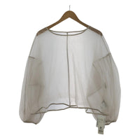 長袖Tシャツ CHIGNON シアーチュールボリュームブラウス フリー ブラウン