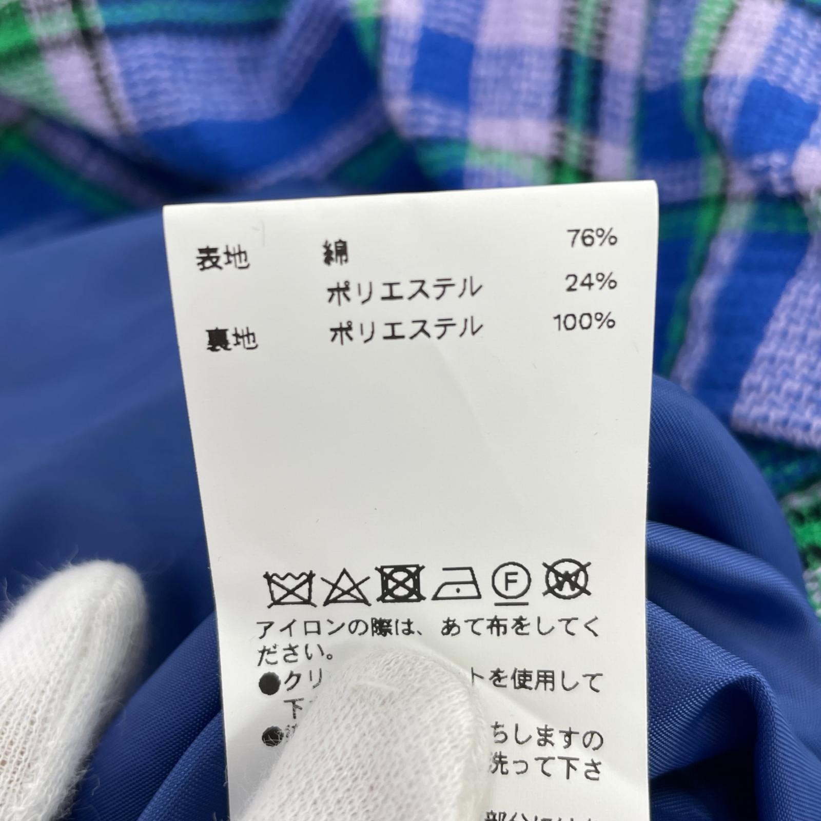ワンピース mantecoカラーチェックツイードワンピース M