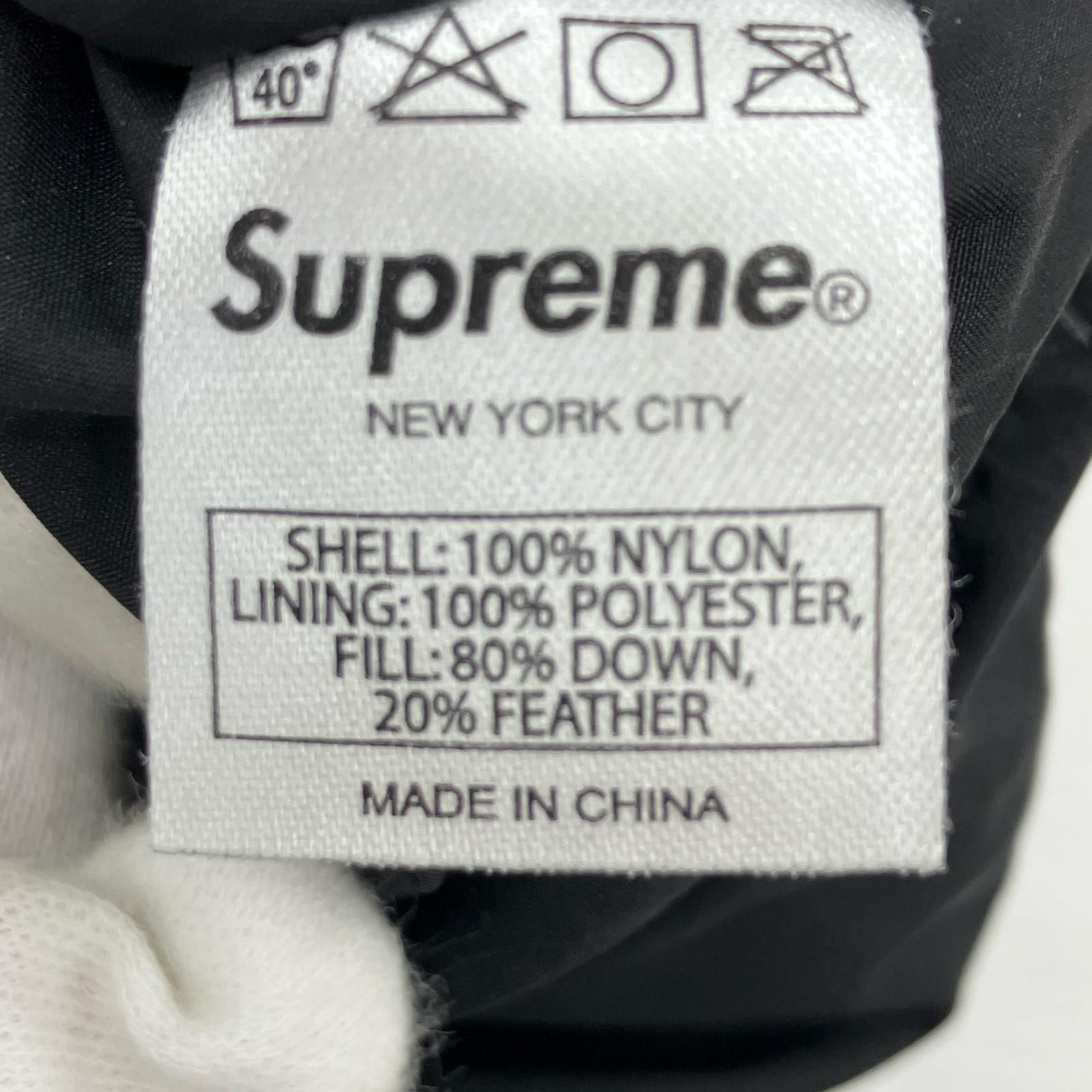 ダウンジャケット Supreme 08AW Puffer Jacket フーデットダウンジャケット XL 黒 ブラック
