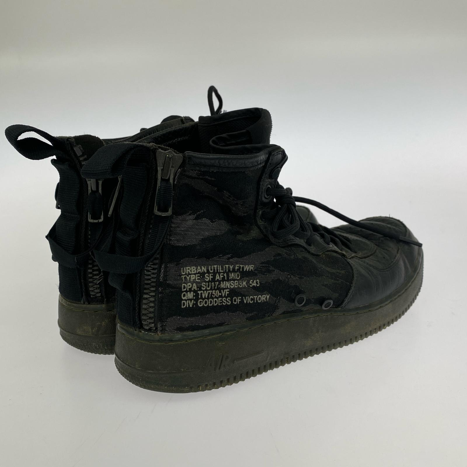 スニーカー SF AIR FORCE 1 MID QS/ブラック 27.5cm (US9 1/2 UK9 EU45) ブラック