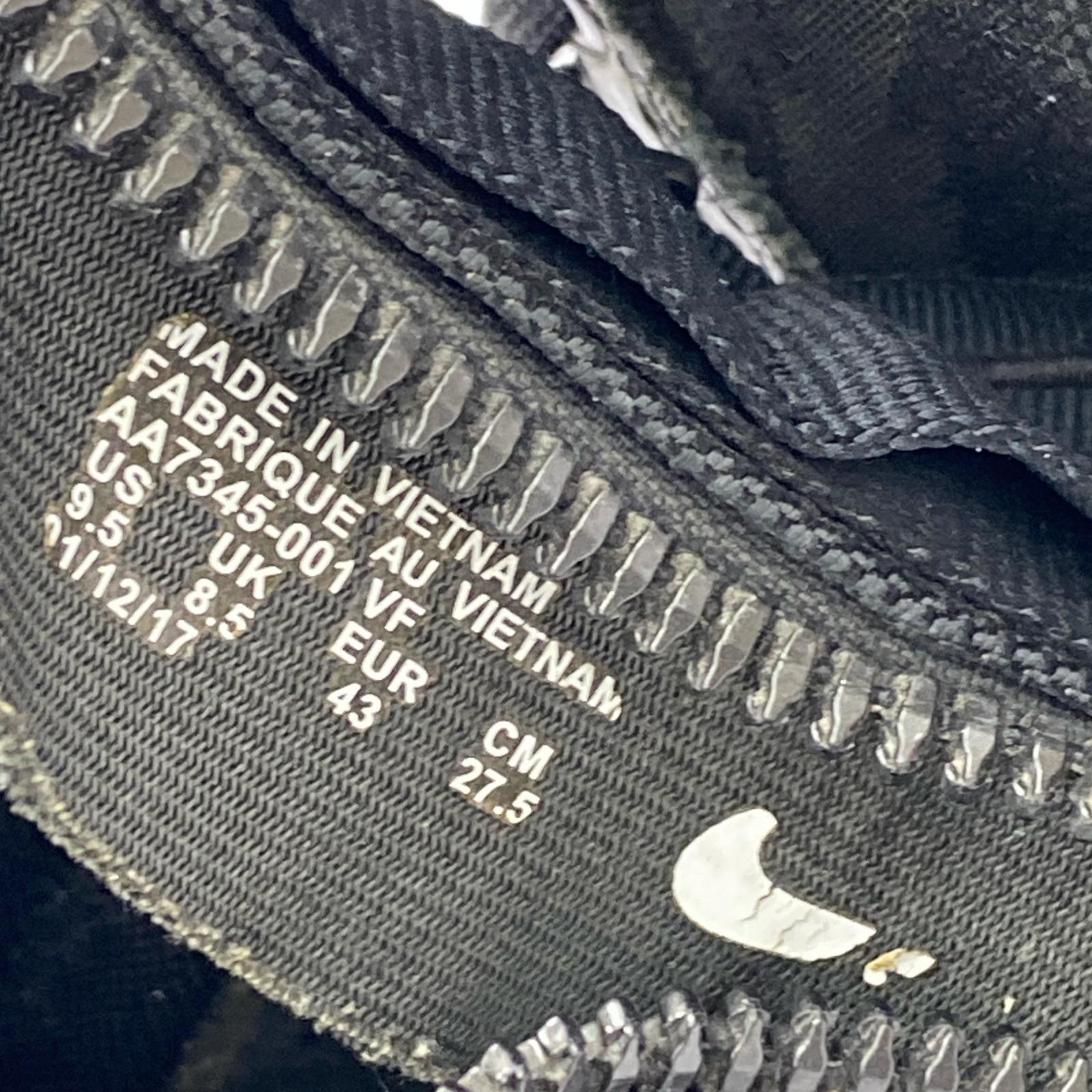 スニーカー SF AIR FORCE 1 MID QS/ブラック 27.5cm (US9 1/2 UK9 EU45) ブラック