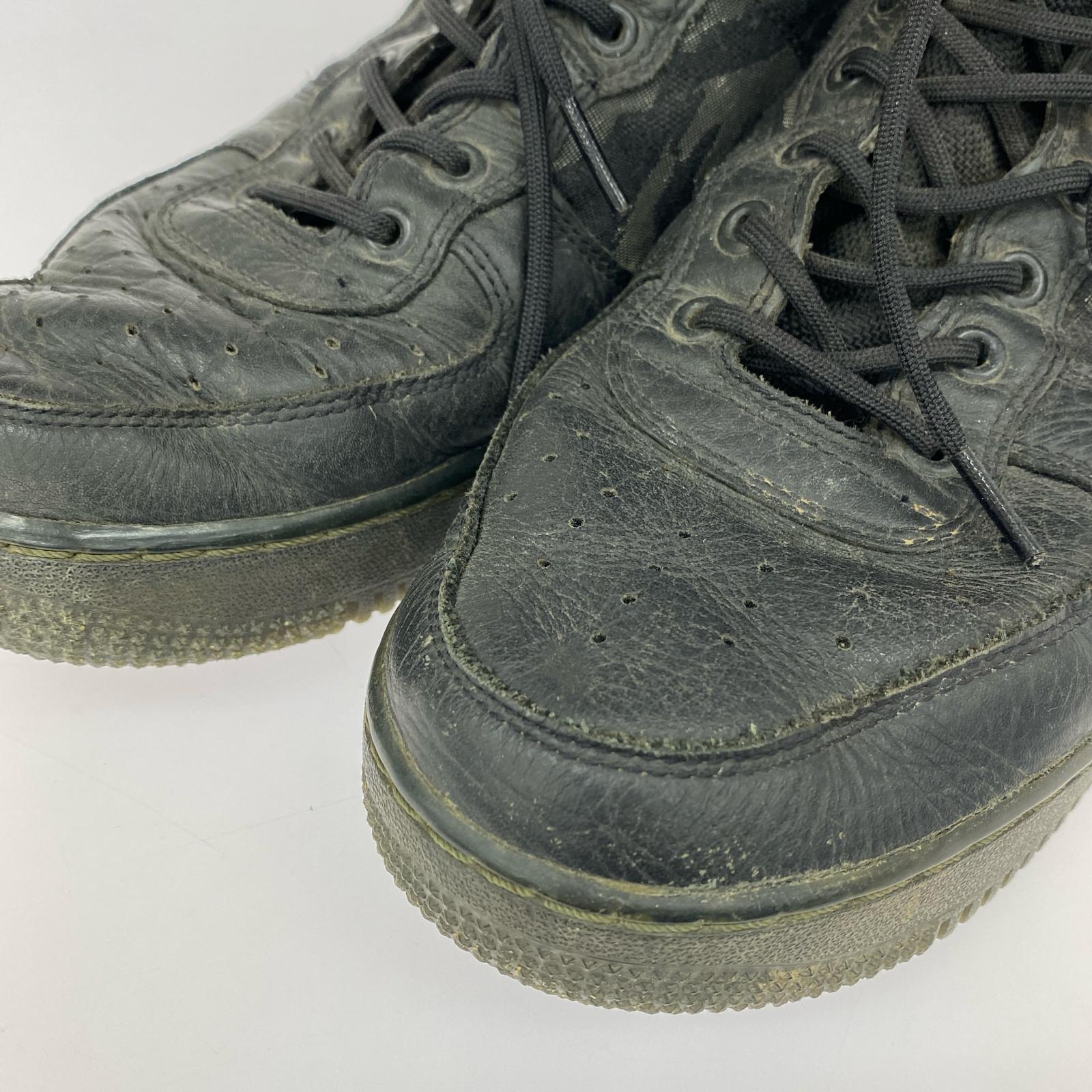 スニーカー SF AIR FORCE 1 MID QS/ブラック 27.5cm (US9 1/2 UK9 EU45) ブラック