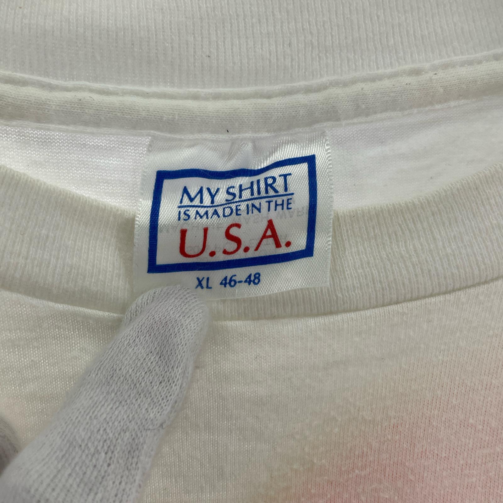 半袖Tシャツ Tibe USA製 カープリント 白(XL) ホワイト