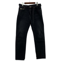 デニムパンツ 23SS BELTED STRAIGHT DENIM PANTS 黒 (1) ブラック