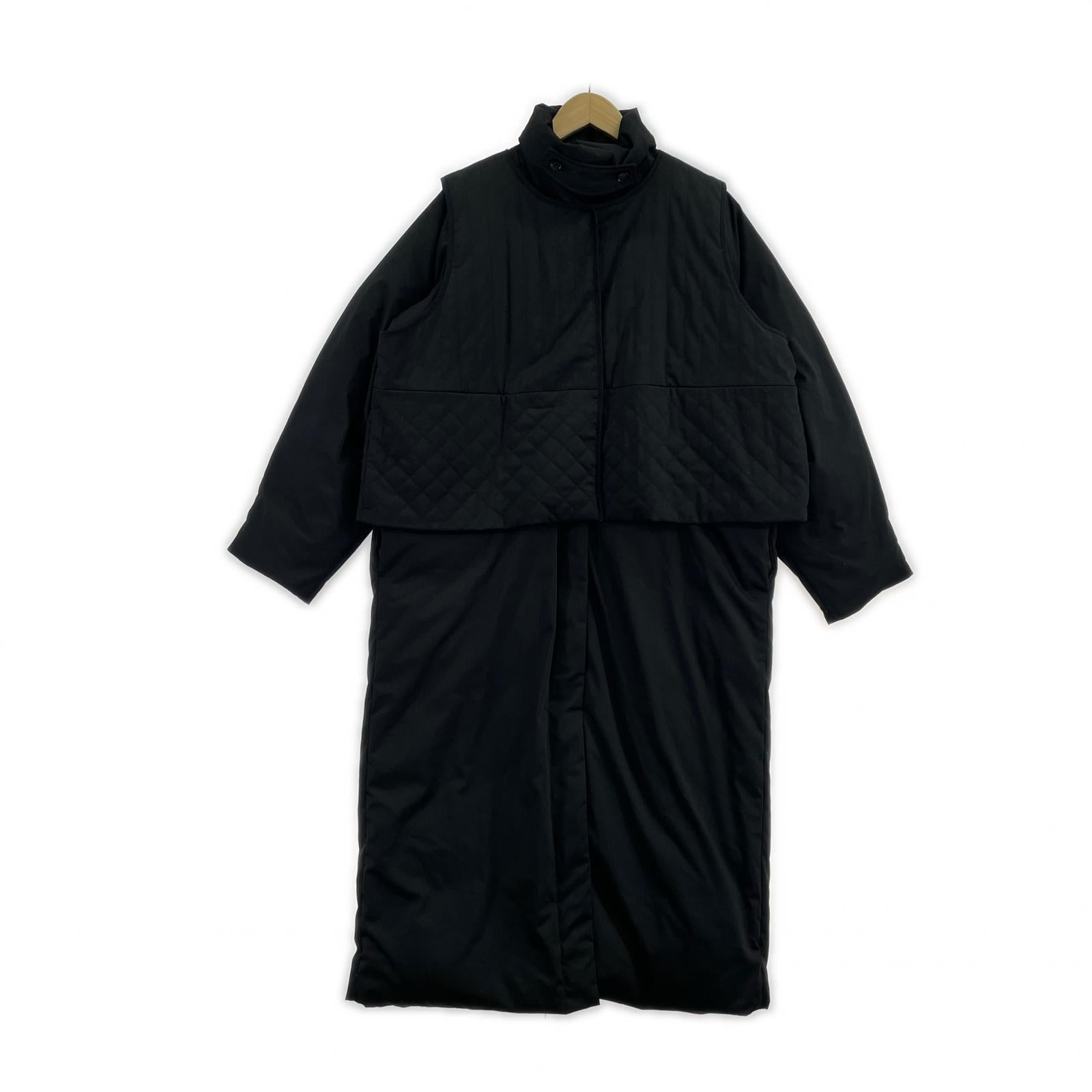 ジャケット Vest layered down CT フリー ブラック