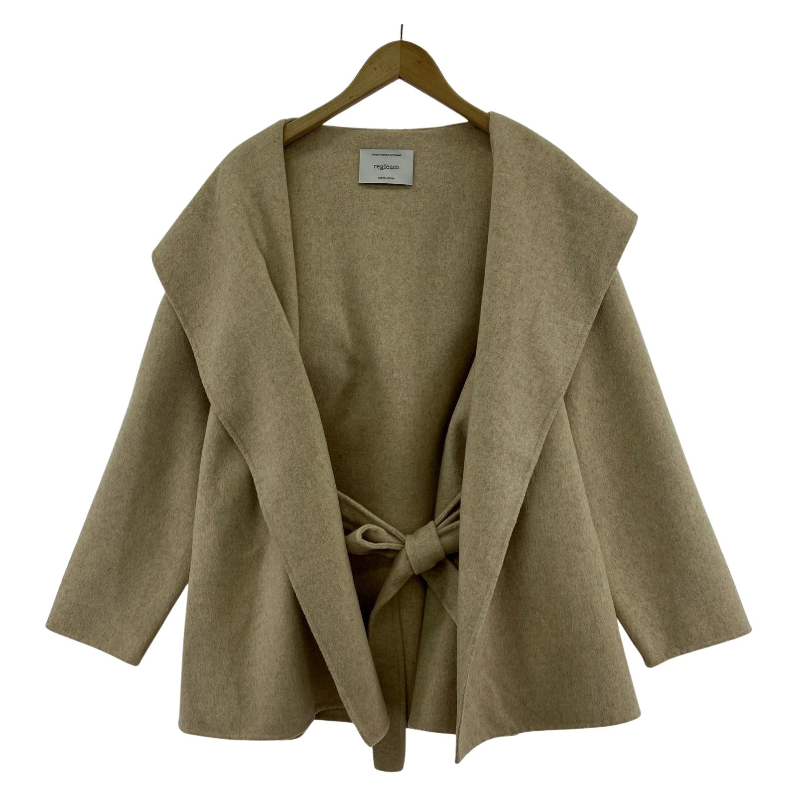 ジャケット regleam/HOODIE SHORT COAT ベージュ