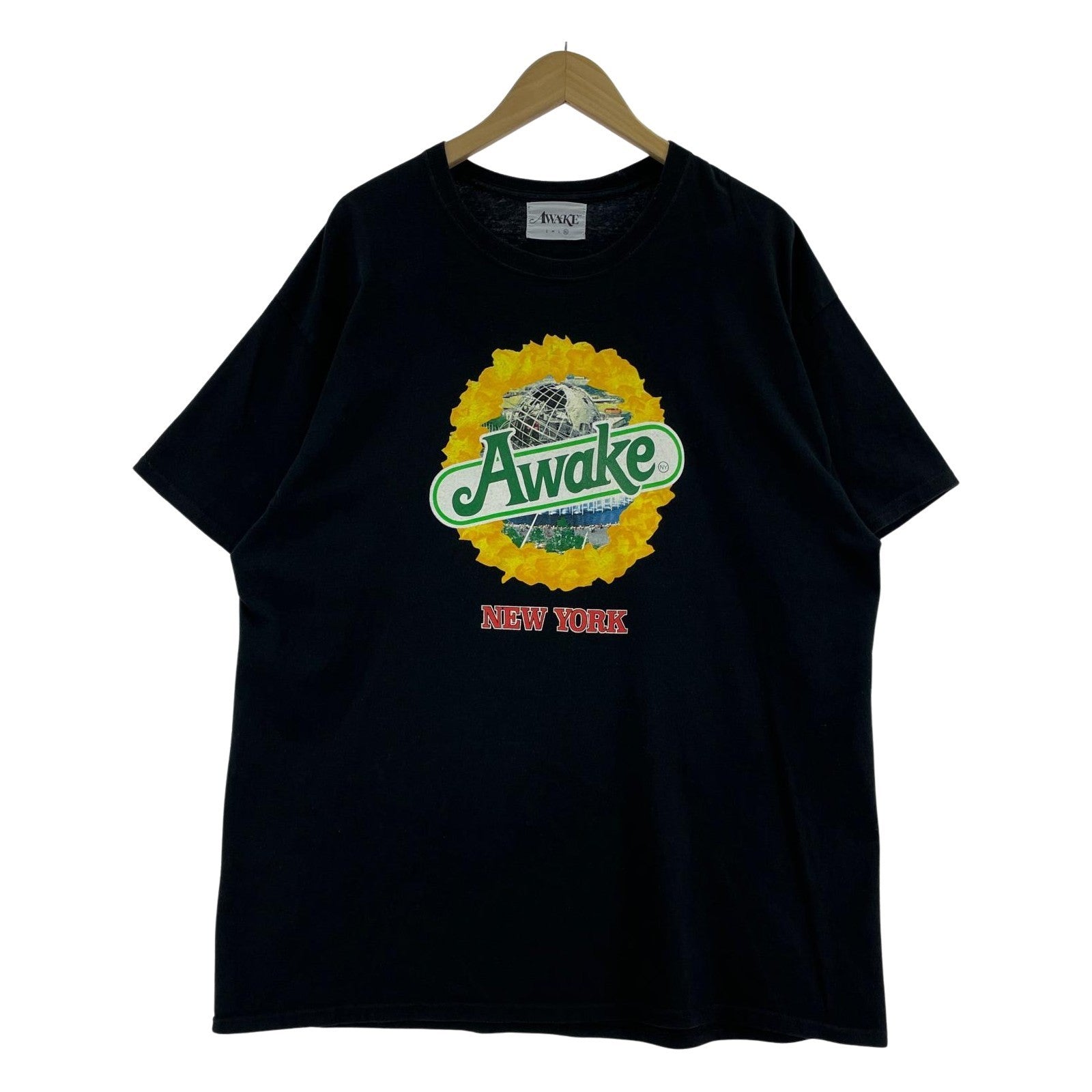半袖Tシャツ AWAKE NY 黒 (XL) LL ブラック