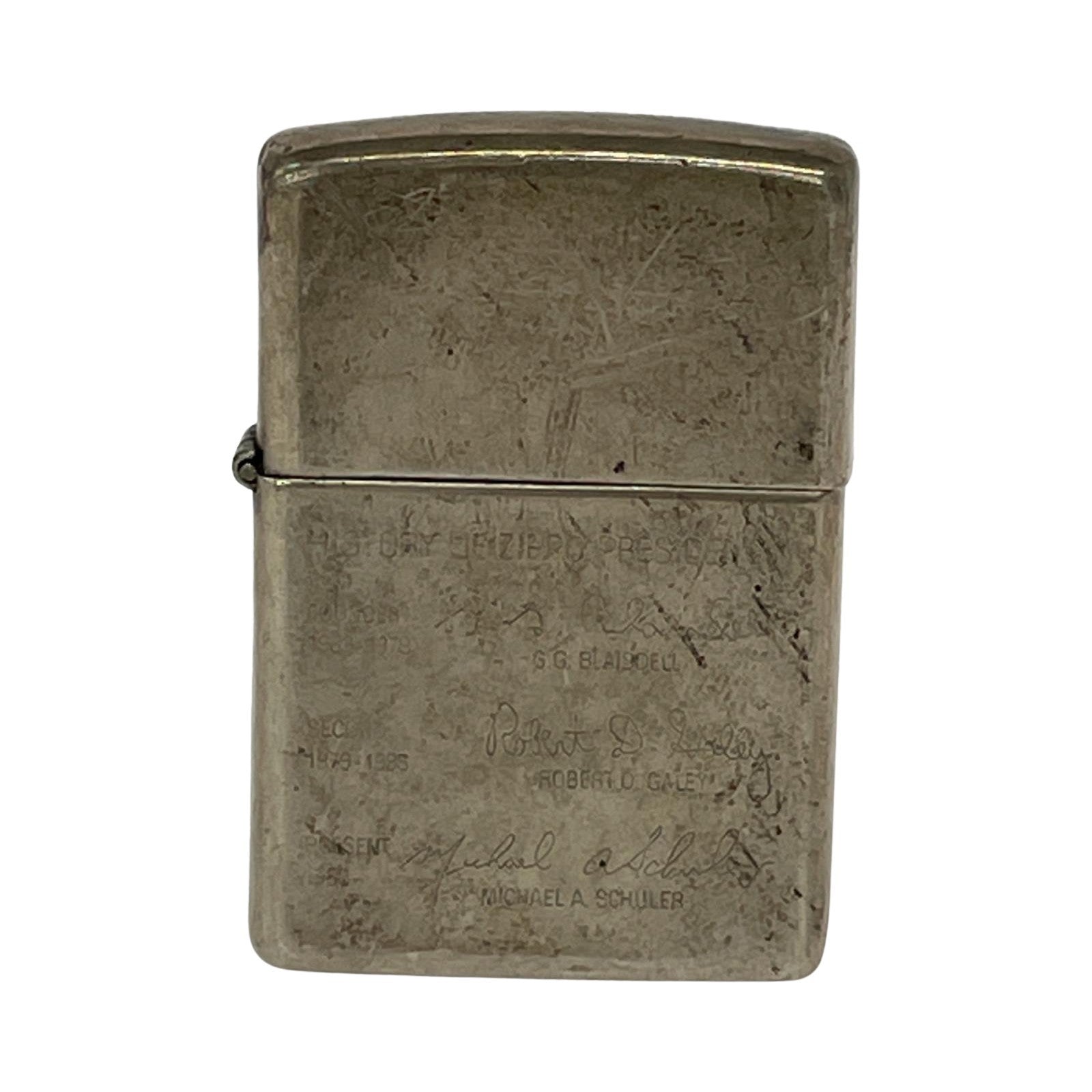 ライター ZIPPO STERLING 99年 歴代社長サイン シルバー