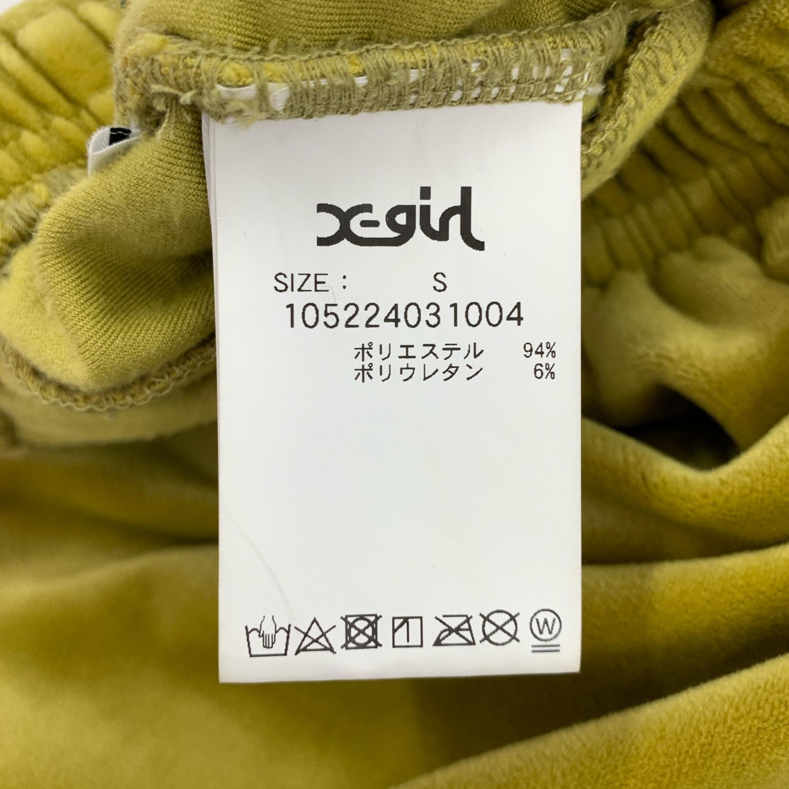パンツ VELOUR EASY PANTS S イエロー