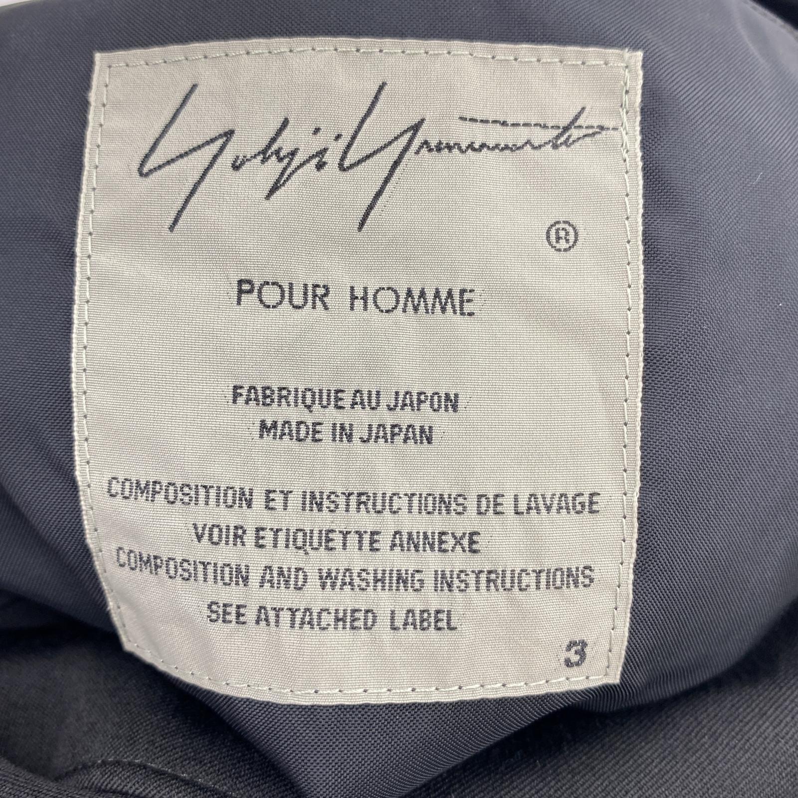 ジャケット Yohji Yamamoto POUR HOMME 20AW 燕尾 シンプルジャケット 3 ブラック HN-J45-100 ブラック
