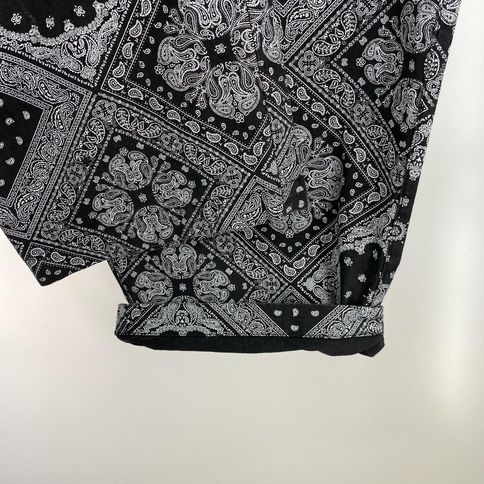 セットアップ ペイズリージャケット パンツ セットアップ M ブラック