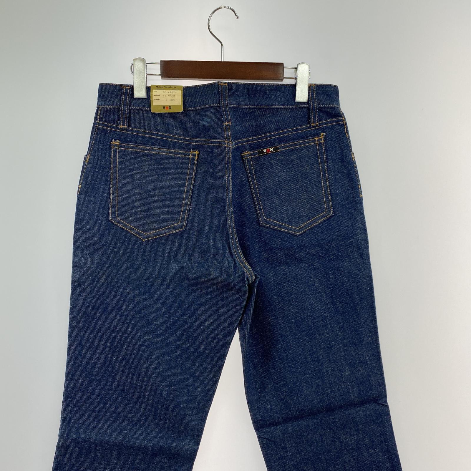 デニムパンツ 70s ストレートデニムパンツ (80)インディゴ ネイビー