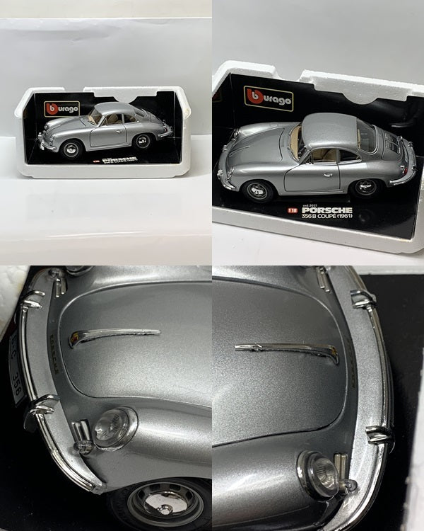 ブラーゴ 1/18 ポルシェ 356B 1961 シルバー スケールカー