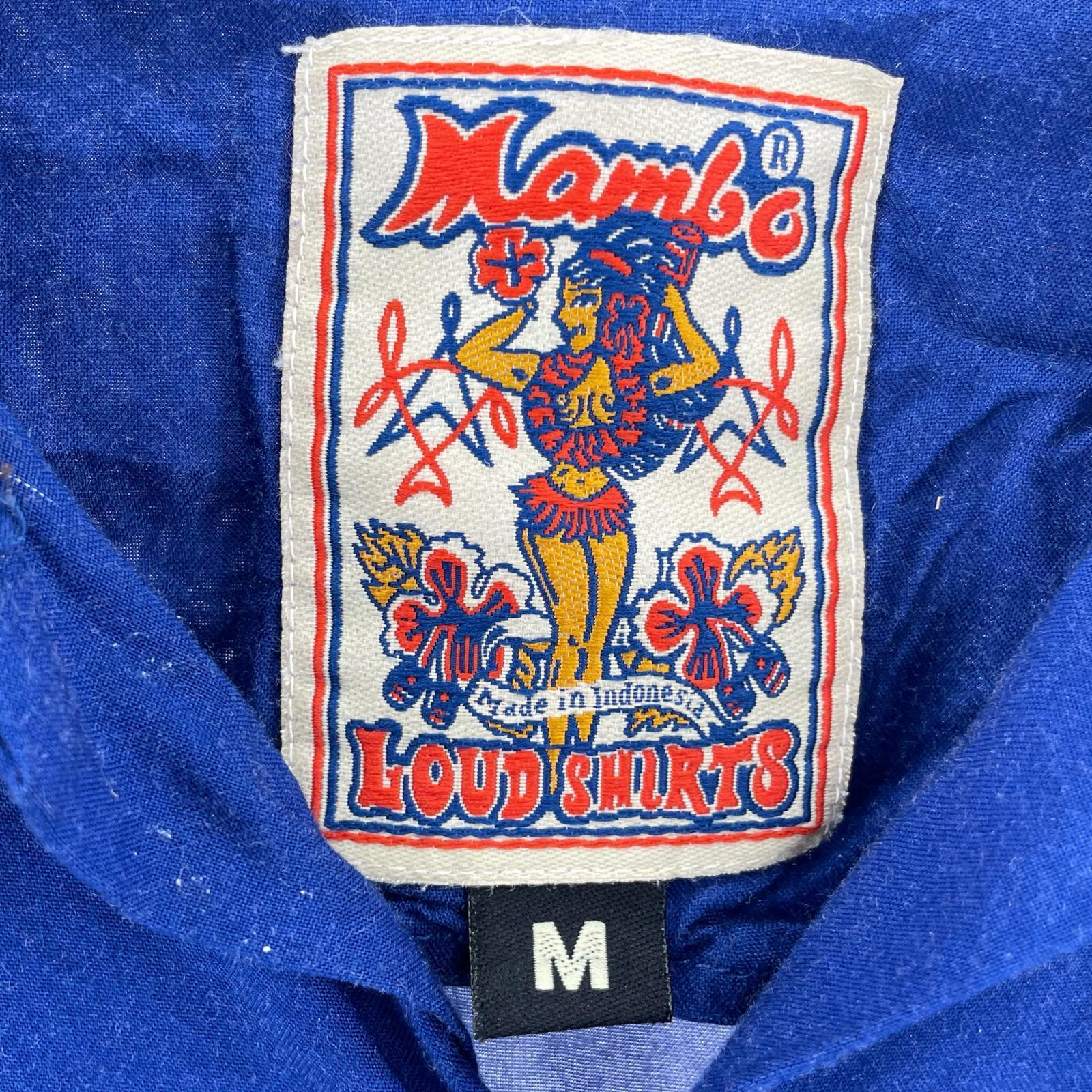 半袖シャツ Mambo LOUD SHIRTS 青 M M ブルー