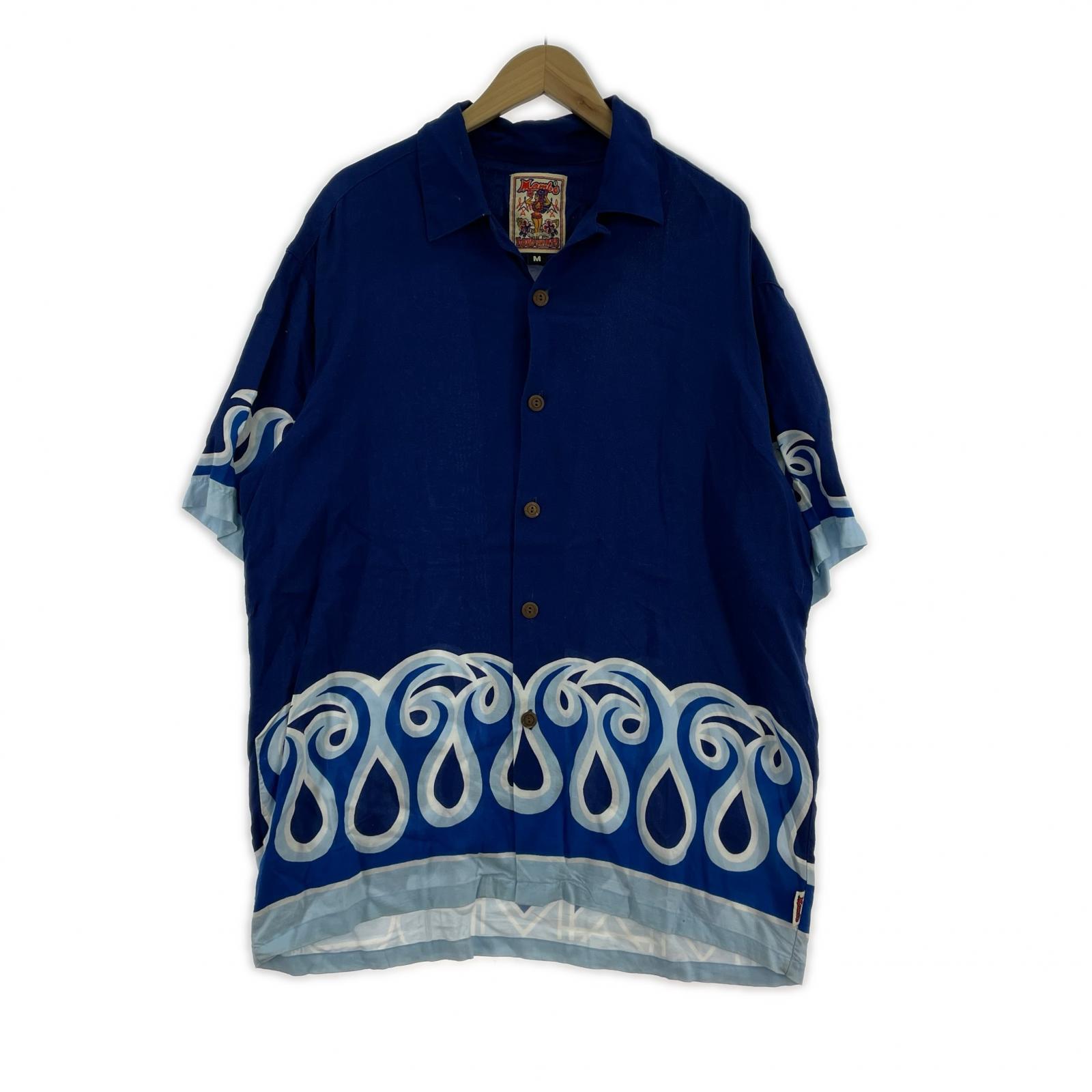 半袖シャツ Mambo LOUD SHIRTS 青 M M ブルー