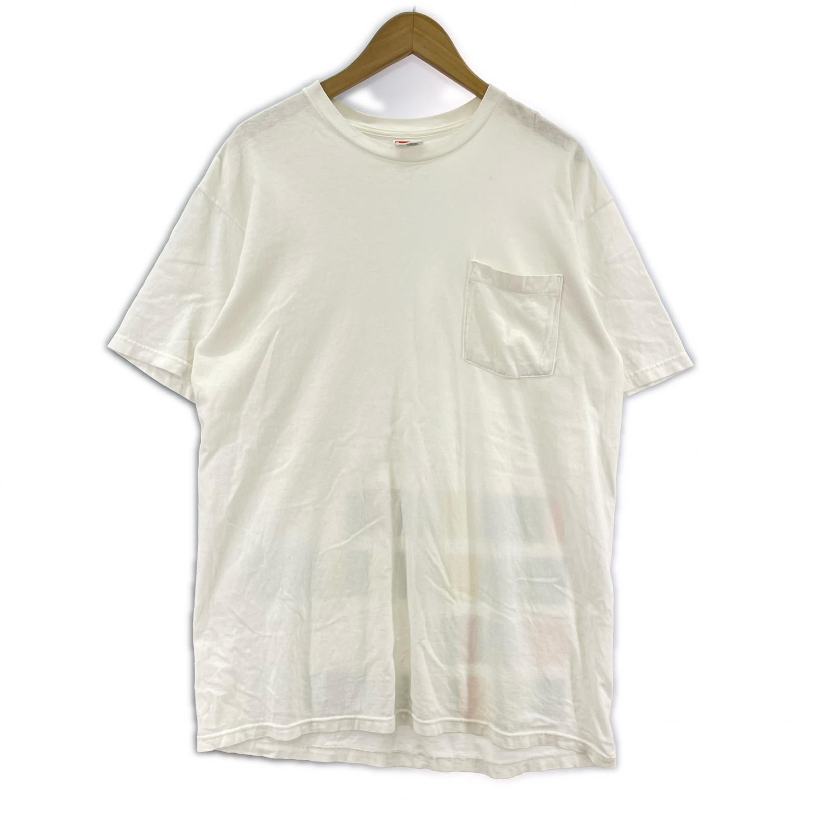 半袖Tシャツ ポケットTee 白 L L ホワイト