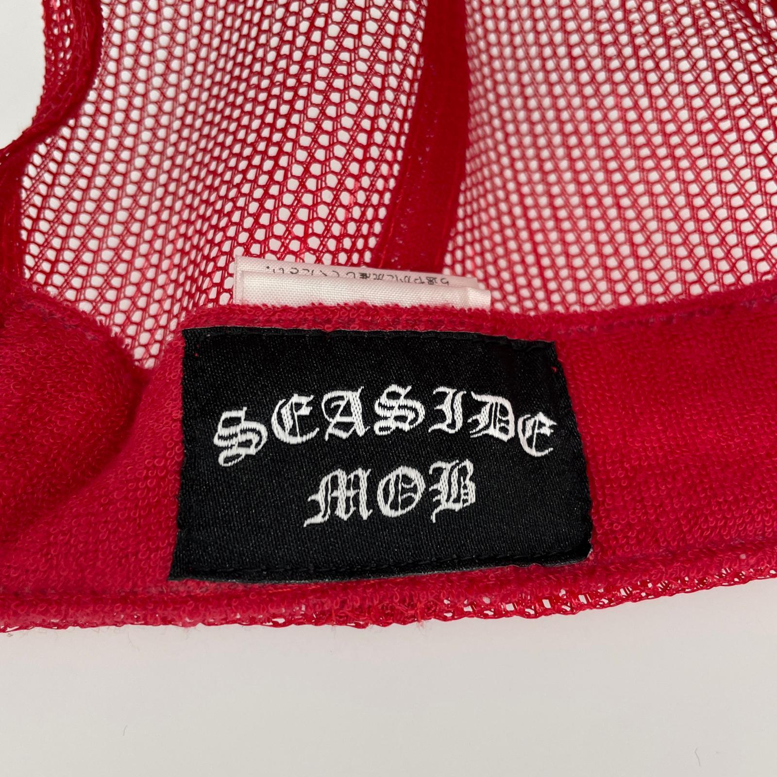 キャップ SEASIDE MOB メッシュキャップ 赤 レッド