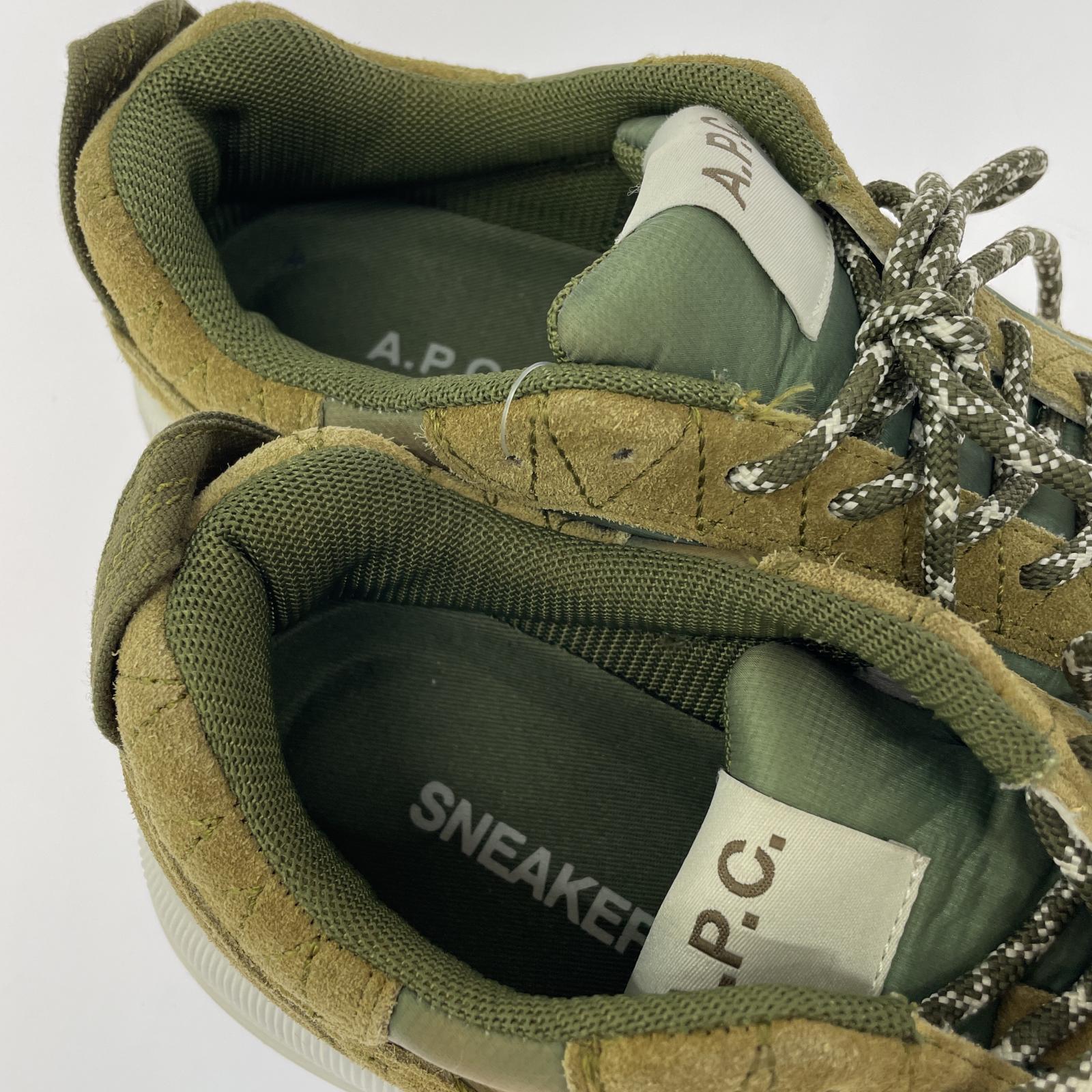 スニーカー A.P.C RUNNING JIM KHK 24cm (US6 UK5 1/2 EU38) カーキ