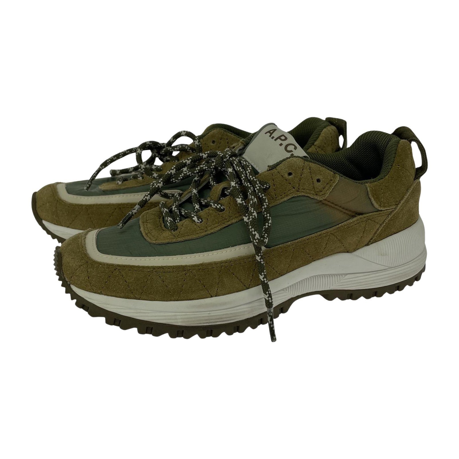 スニーカー A.P.C RUNNING JIM KHK 24cm (US6 UK5 1/2 EU38) カーキ