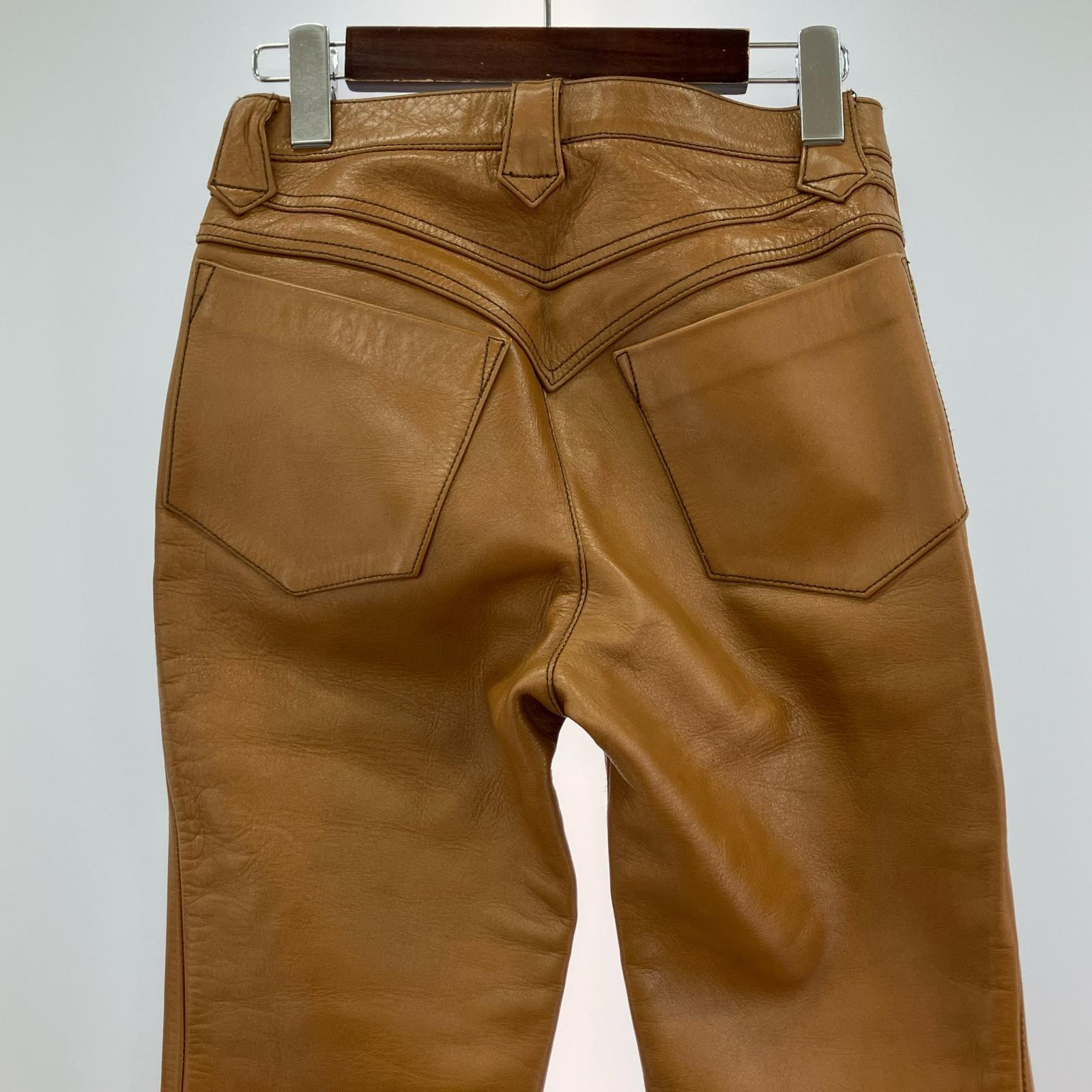 パンツ Y2 Leather レザー キャメル (27)