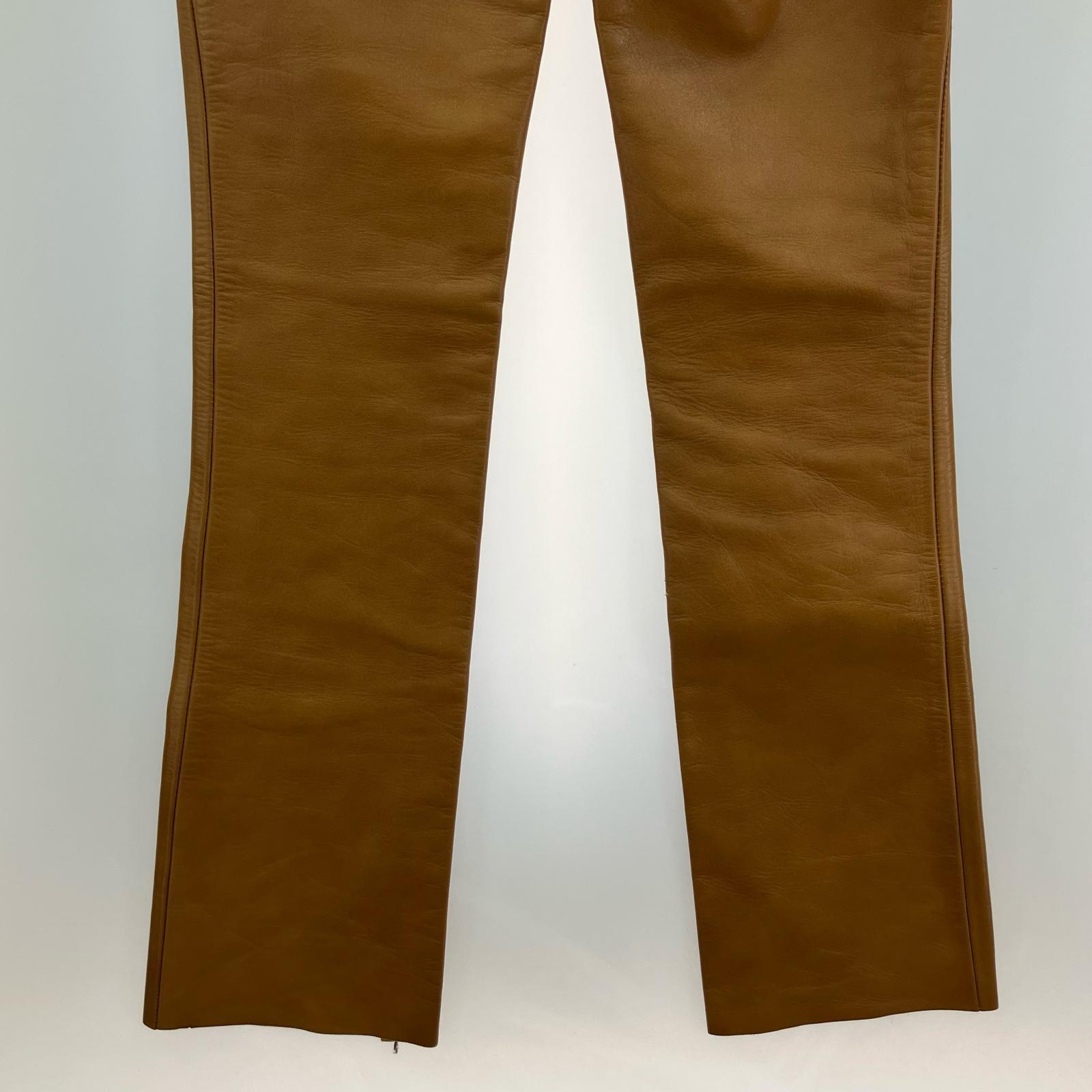 パンツ Y2 Leather レザー キャメル (27)