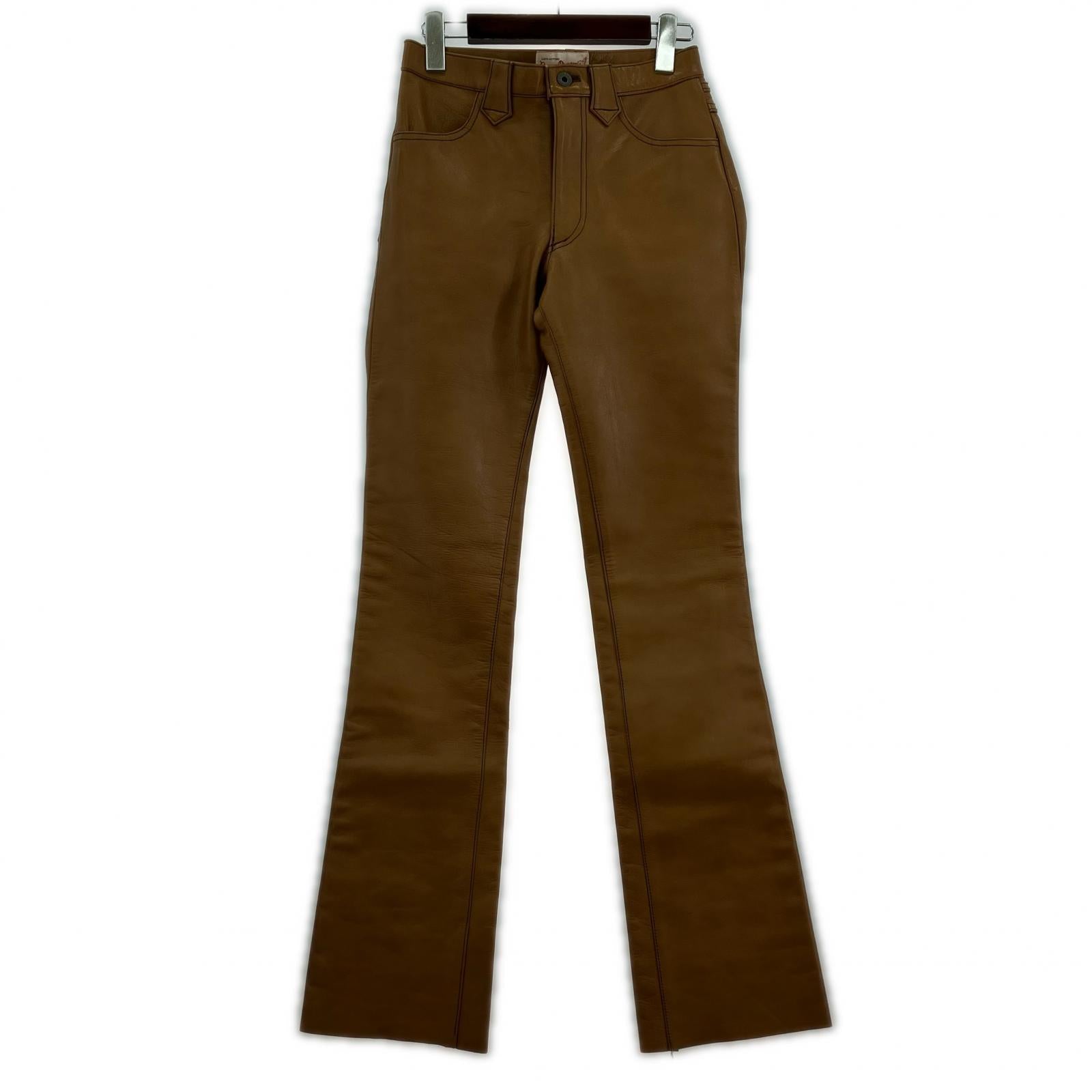 パンツ Y2 Leather レザー キャメル (27)