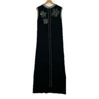 ワンピース willfully embroidery flower knit OP フリー ブラック
