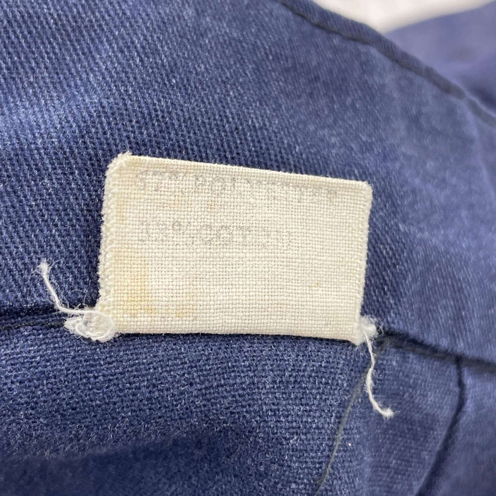 オーバーオール 60-70s フレンチワーク DMCジッパー サロペット -50 ブルー