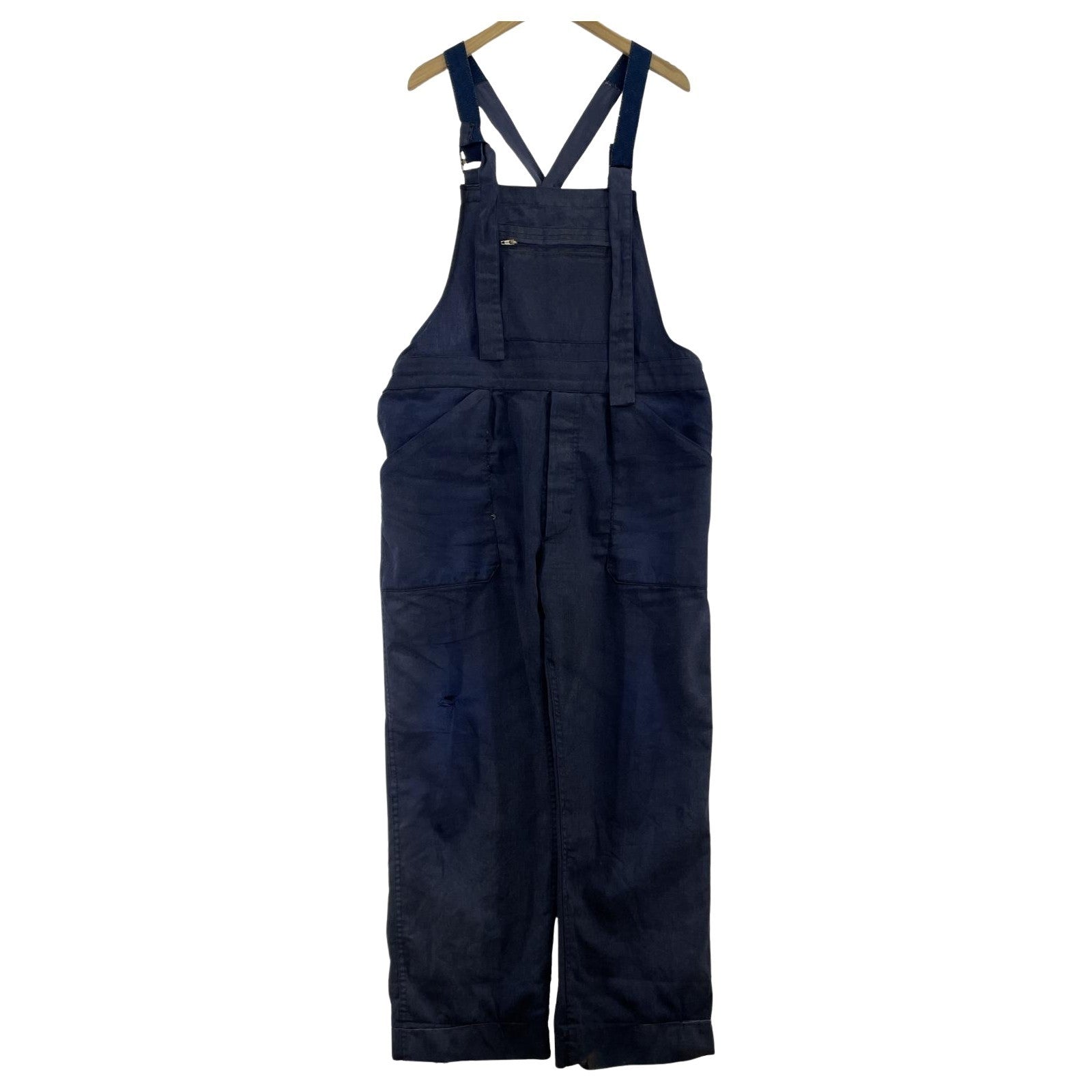 オーバーオール 60-70s フレンチワーク DMCジッパー サロペット -50 ブルー