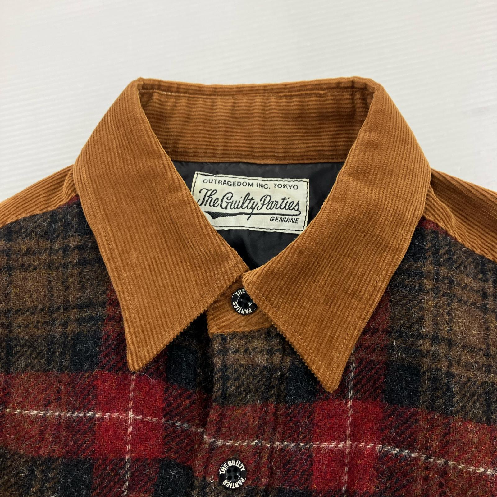 長袖シャツ ウールネルシャツ チェック M