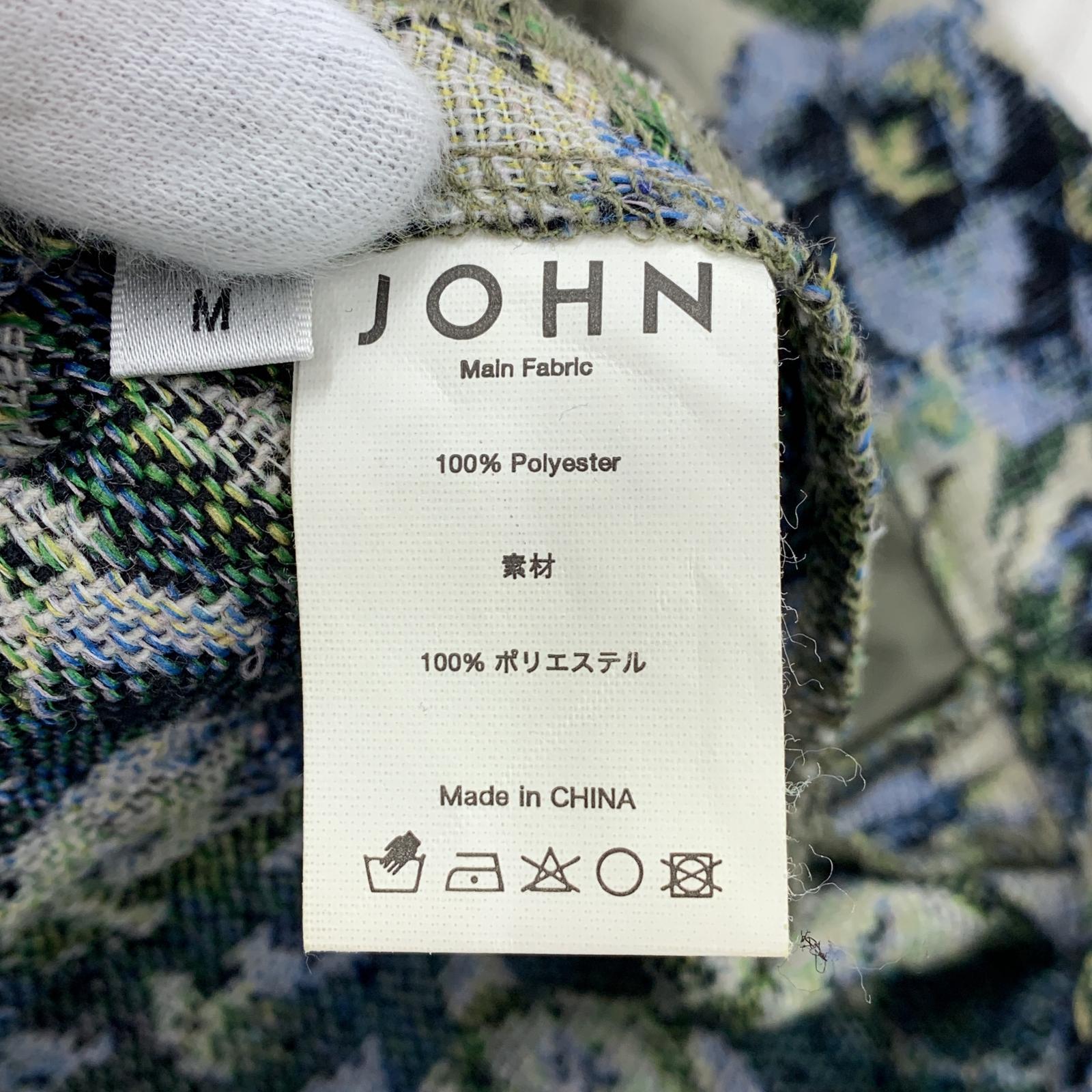パンツ JOHN ジャガード フラワーパンツ M グリーン M