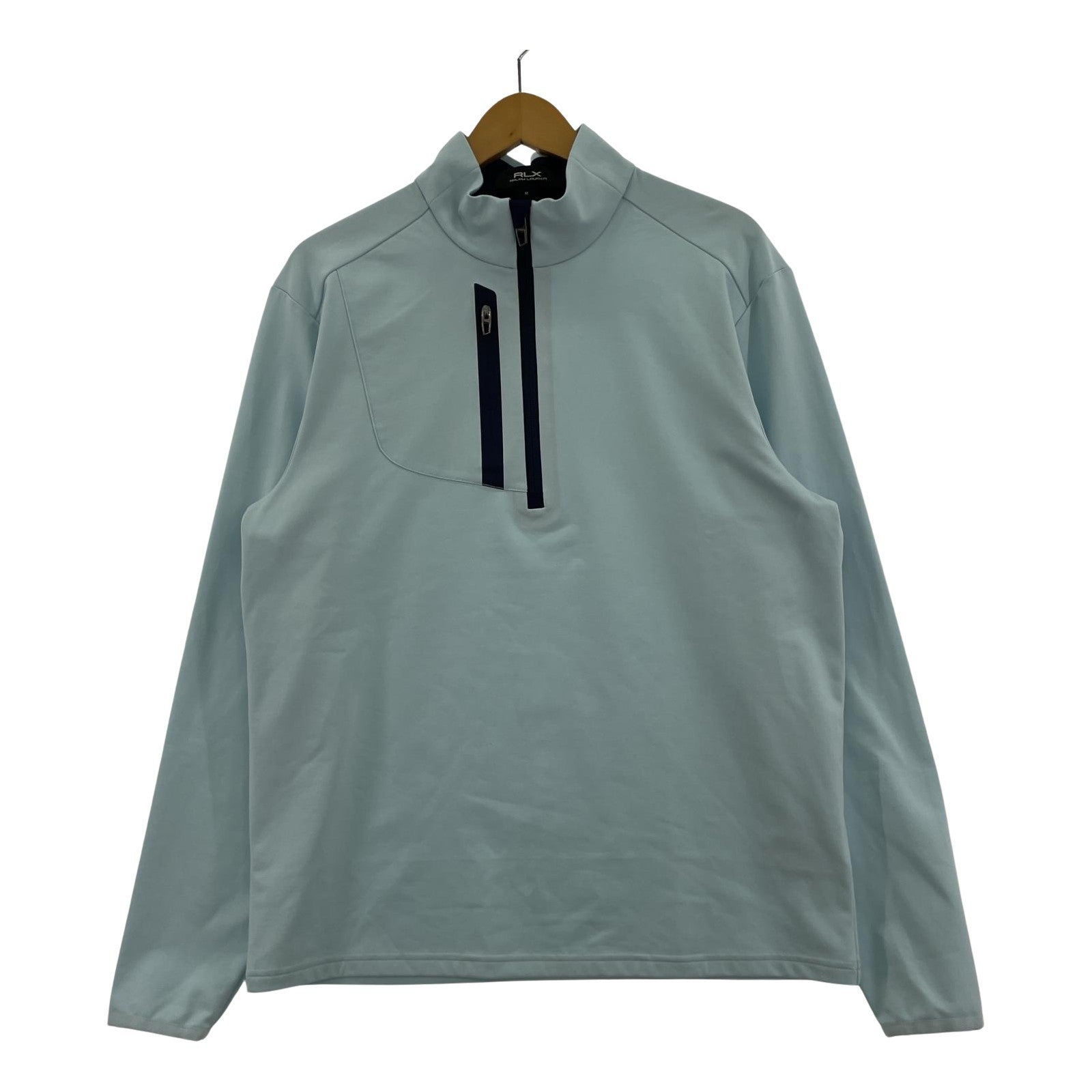 長袖Tシャツ RLX ストレッチジャージー ハーフジップカットソー M ブルー